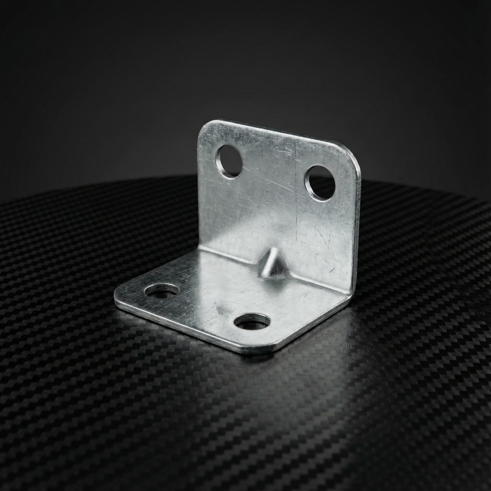 4-Hole L-Shaped Reinforced Corner Bracket, 1.4mm | Heavy-Duty Iron Support
