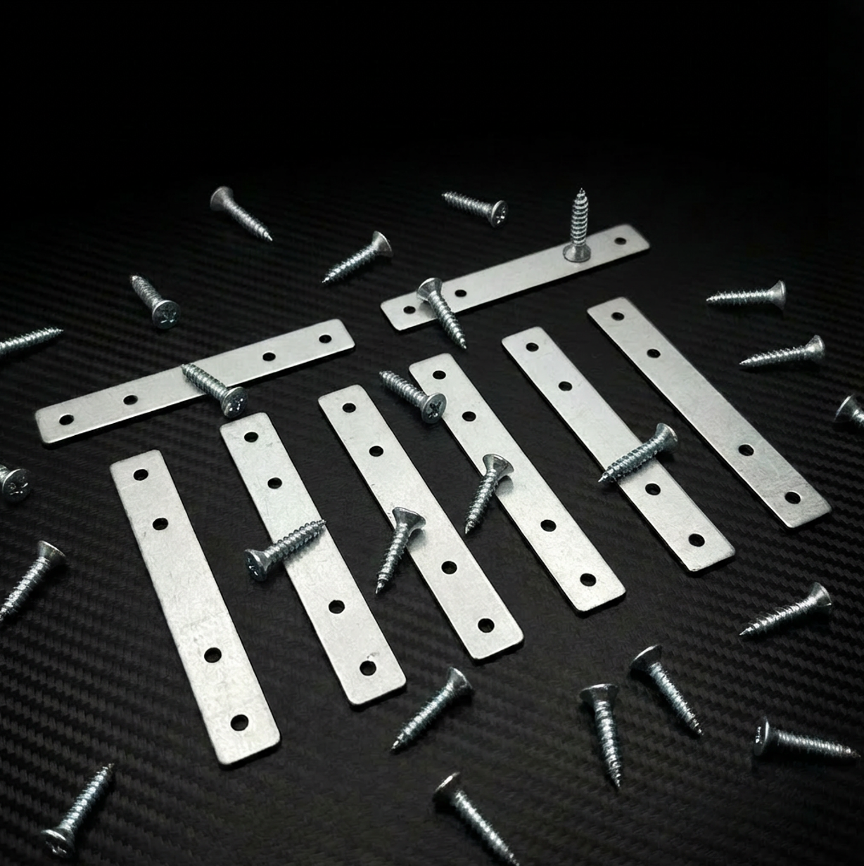 8-Hole L-Shaped Reinforced Corner Bracket, 1.4mm | Heavy-Duty Iron Support