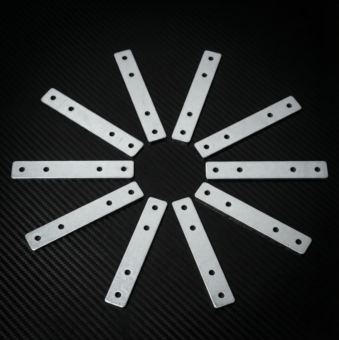 8-Hole L-Shaped Reinforced Corner Bracket, 1.4mm | Heavy-Duty Iron Support