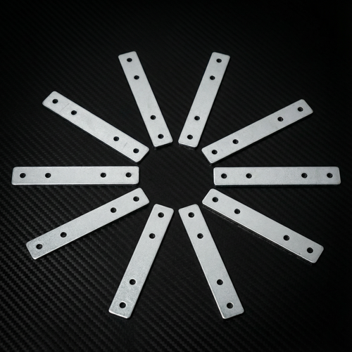 8-Hole L-Shaped Reinforced Corner Bracket, 1.4mm | Heavy-Duty Iron Support