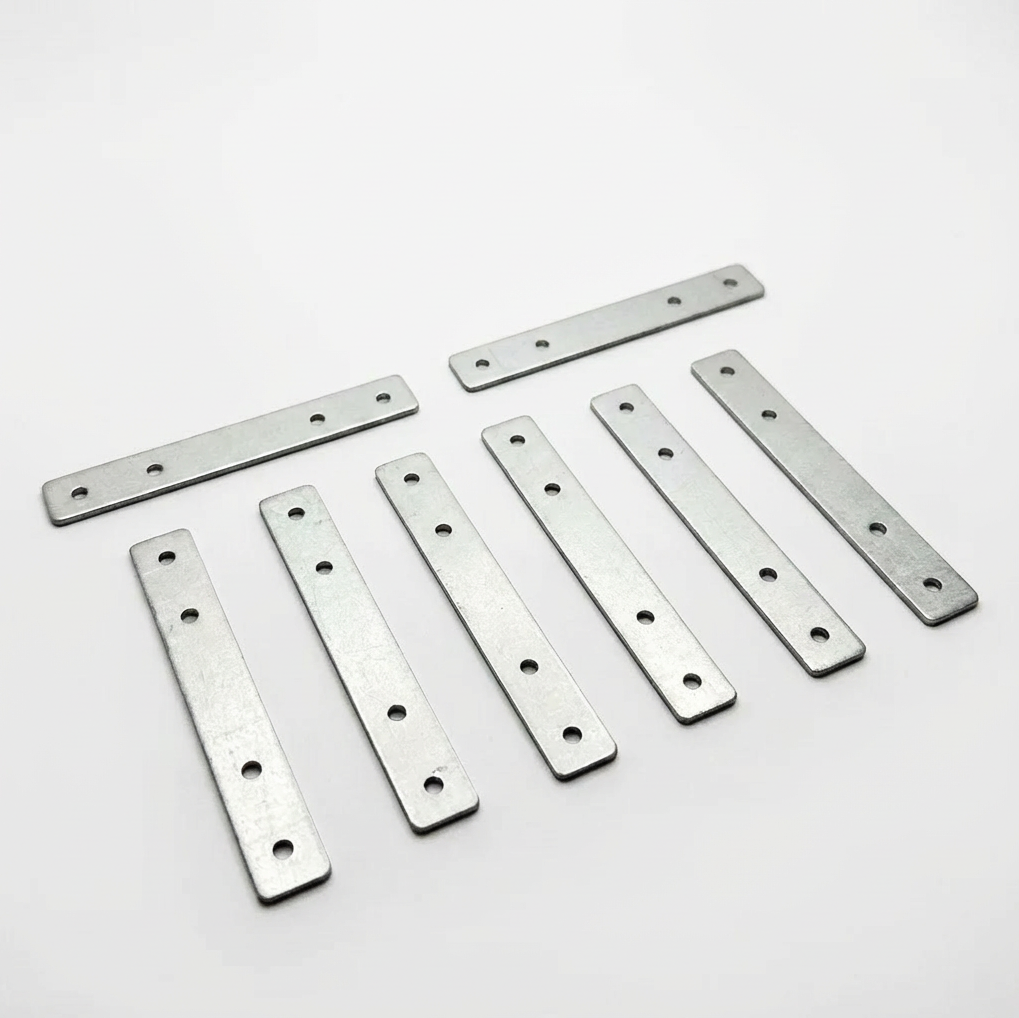 8-Hole L-Shaped Reinforced Corner Bracket, 1.4mm | Heavy-Duty Iron Support