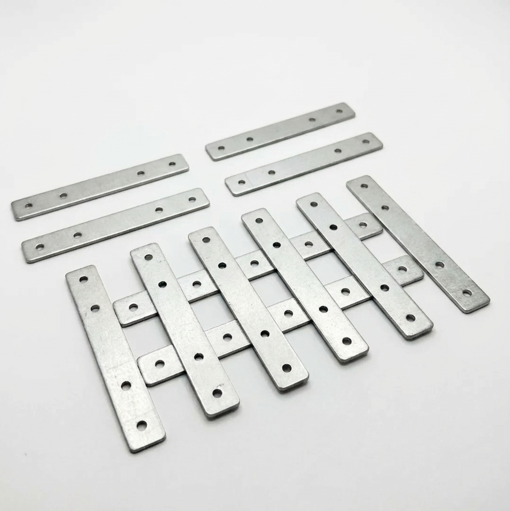 8-Hole L-Shaped Reinforced Corner Bracket, 1.4mm | Heavy-Duty Iron Support